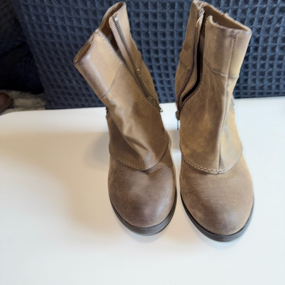 Fergalicious Tan Ankle Booties